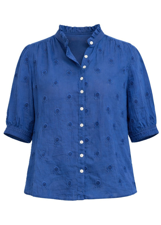 Frani S/S Top in Cobalt from M.A.B.E