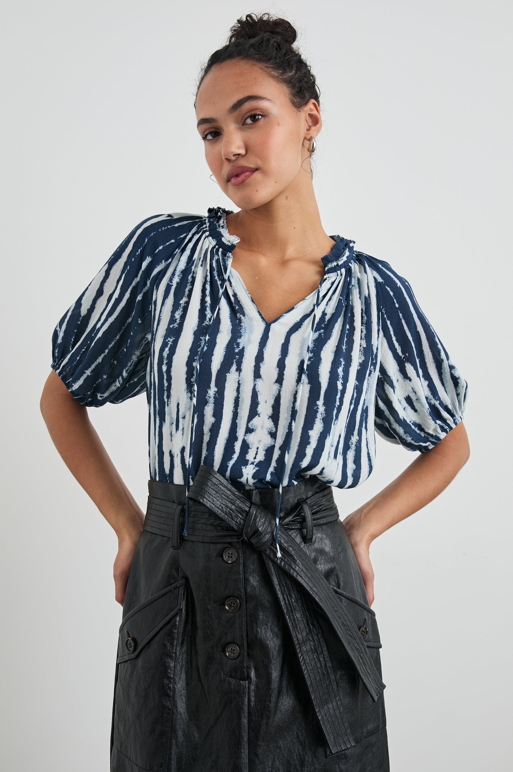 Rails Laila Top in Indigo Nile Print