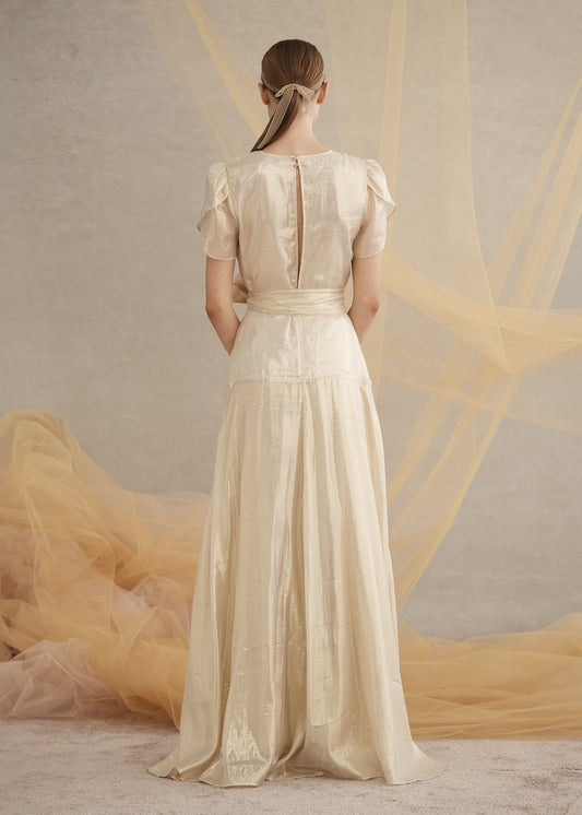 Isabella Maxi Dress in Gold from Luxe de Valentina