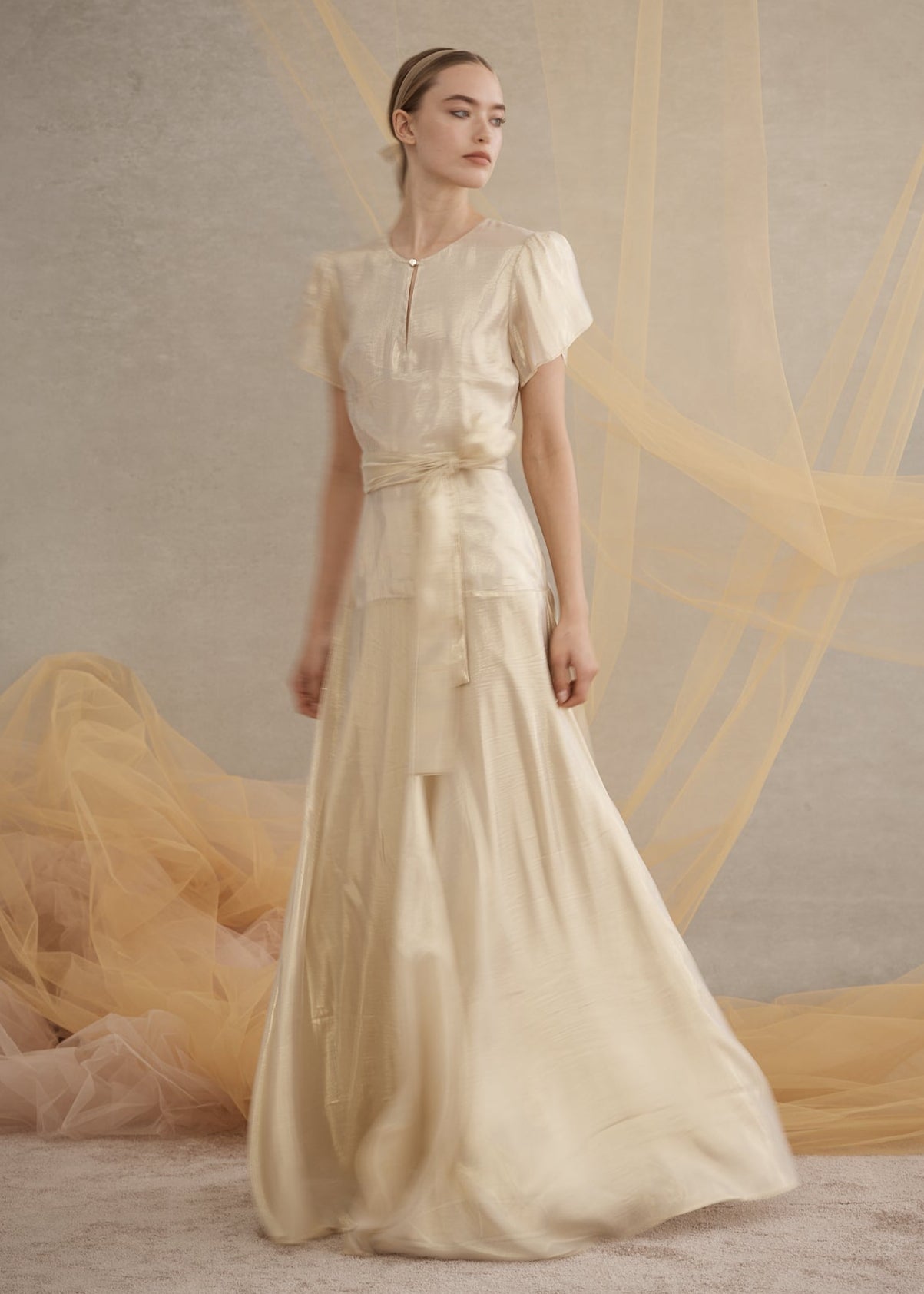 Isabella Maxi Dress in Gold from Luxe de Valentina