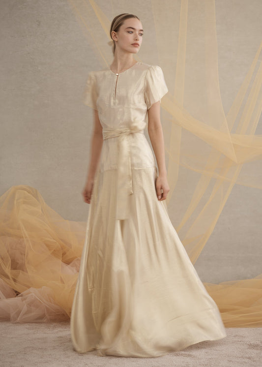 Isabella Maxi Dress in Gold from Luxe de Valentina
