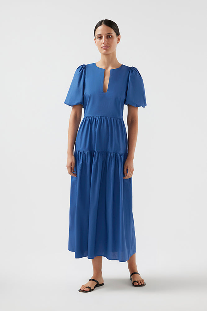 Bird and Knoll Mira Dress Blue