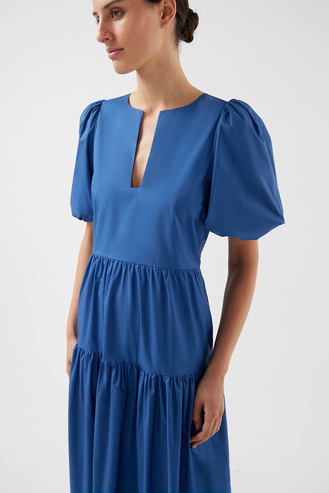 Bird and Knoll Mira Dress Blue