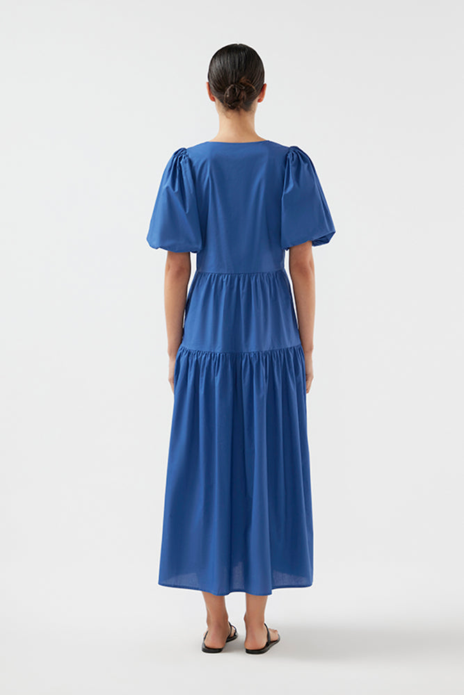 Bird and Knoll Mira Dress Blue