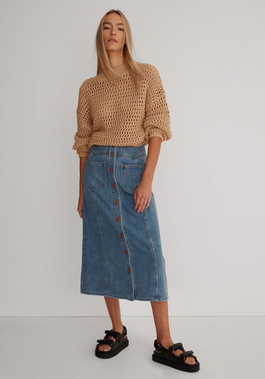 Morrison Elton Skirt Washed Denim