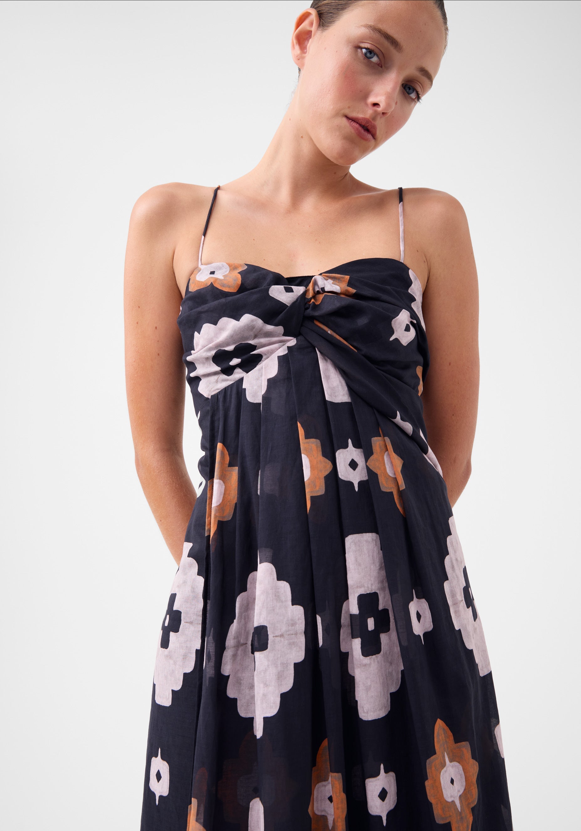 Morrison Navi Dress in Print