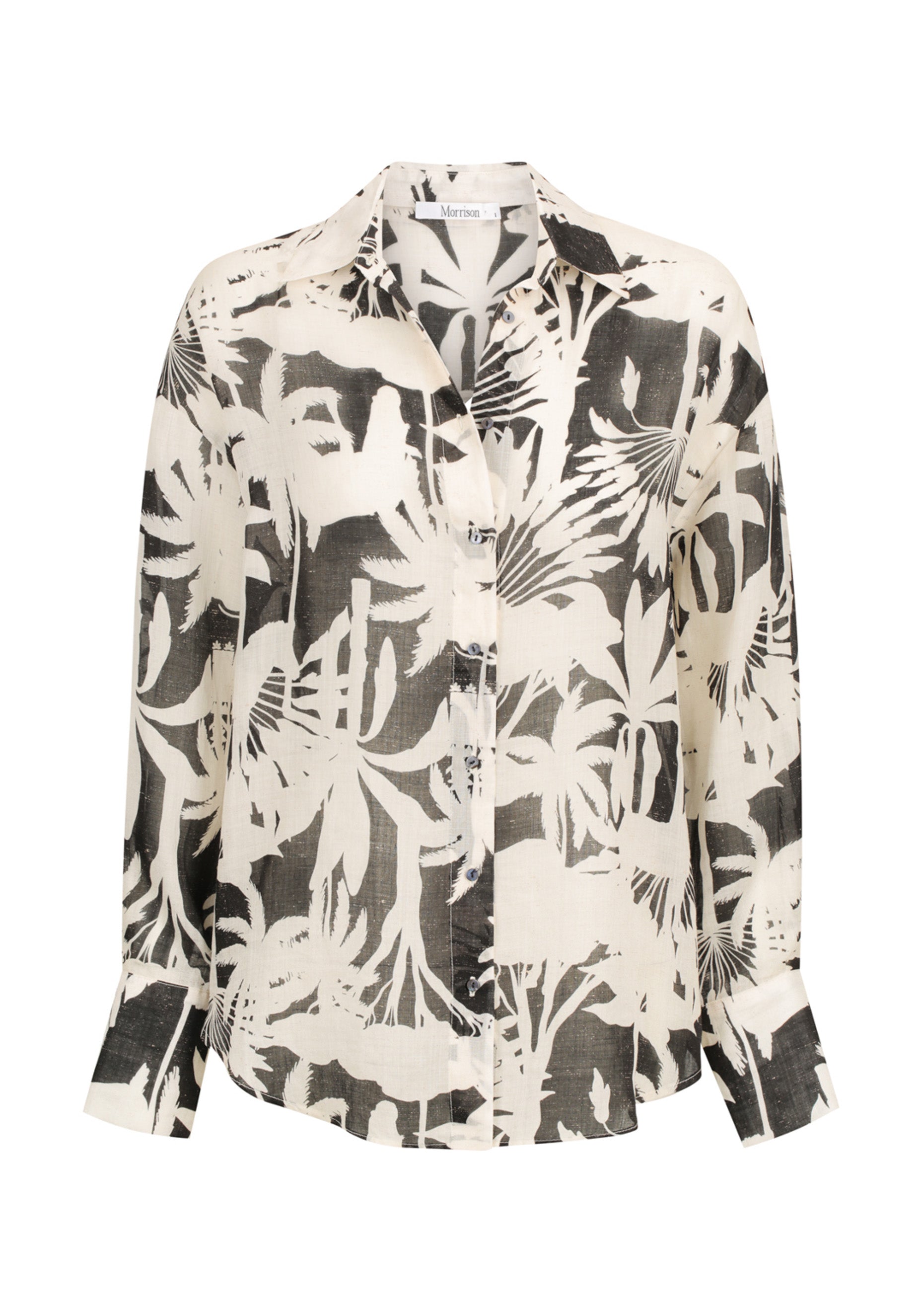 Morrison Savasi Shirt in Black/White Botanical Print