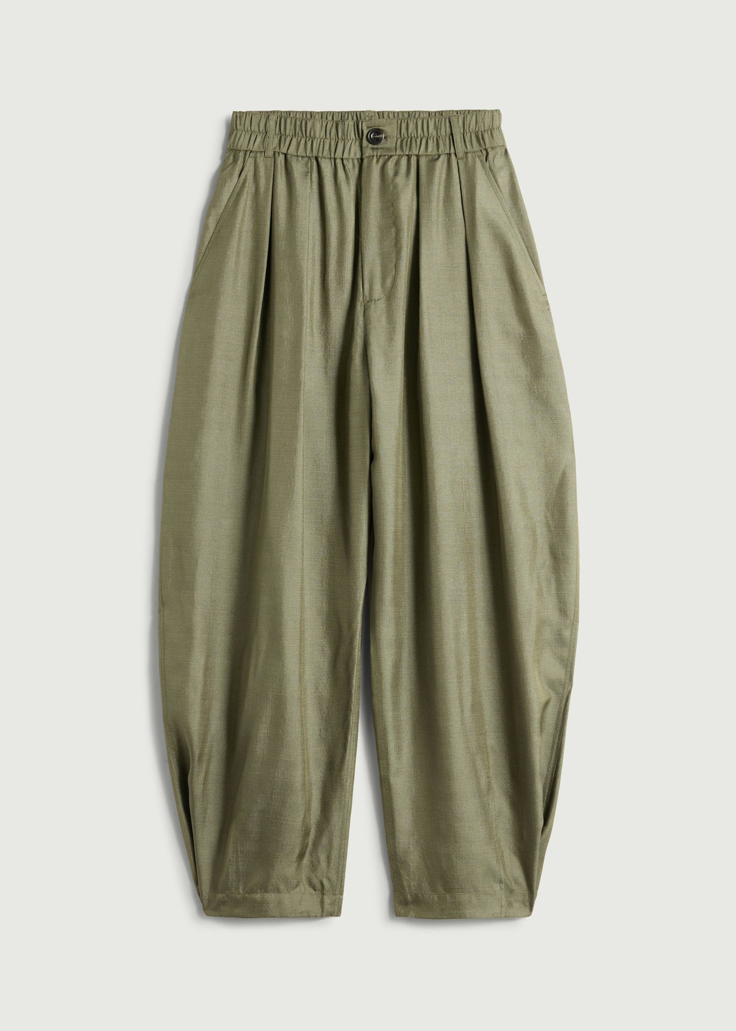 Vernon Silk Pants in Green from Soeur