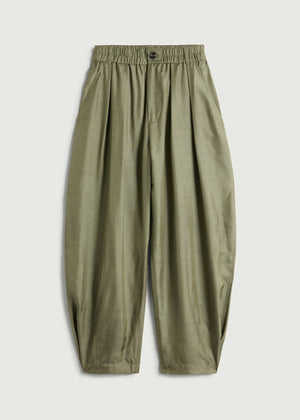Vernon Silk Pants in Green from Soeur