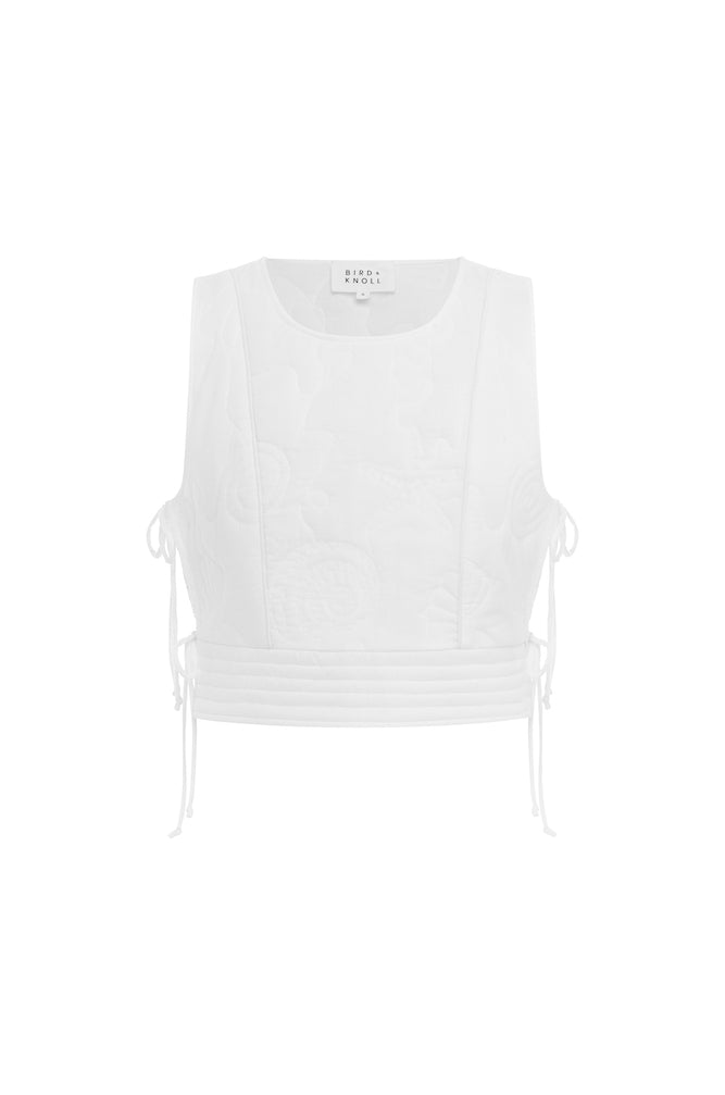 Bird & Knoll Vittoria Quilted Top White