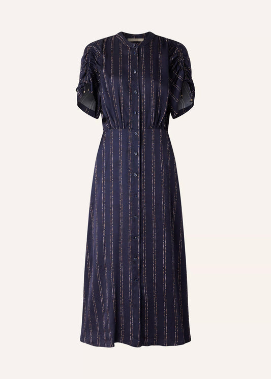 Noblong Dress in Navy/Plumikat from Sessun