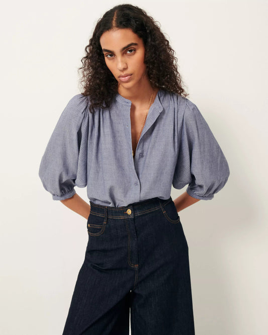 A View Blouse in Chambray from SESSUN at Edito boutique