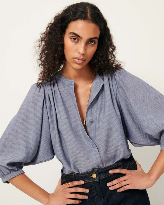 A View Blouse in Chambray from SESSUN at Edito boutique