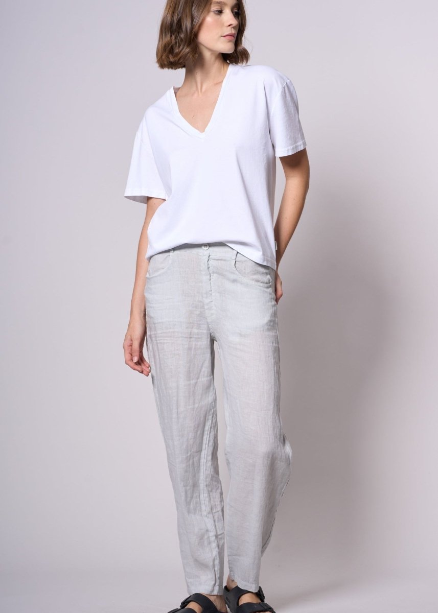 Alen Linen Pant in Oyster from CROSSLEY at Edito boutique