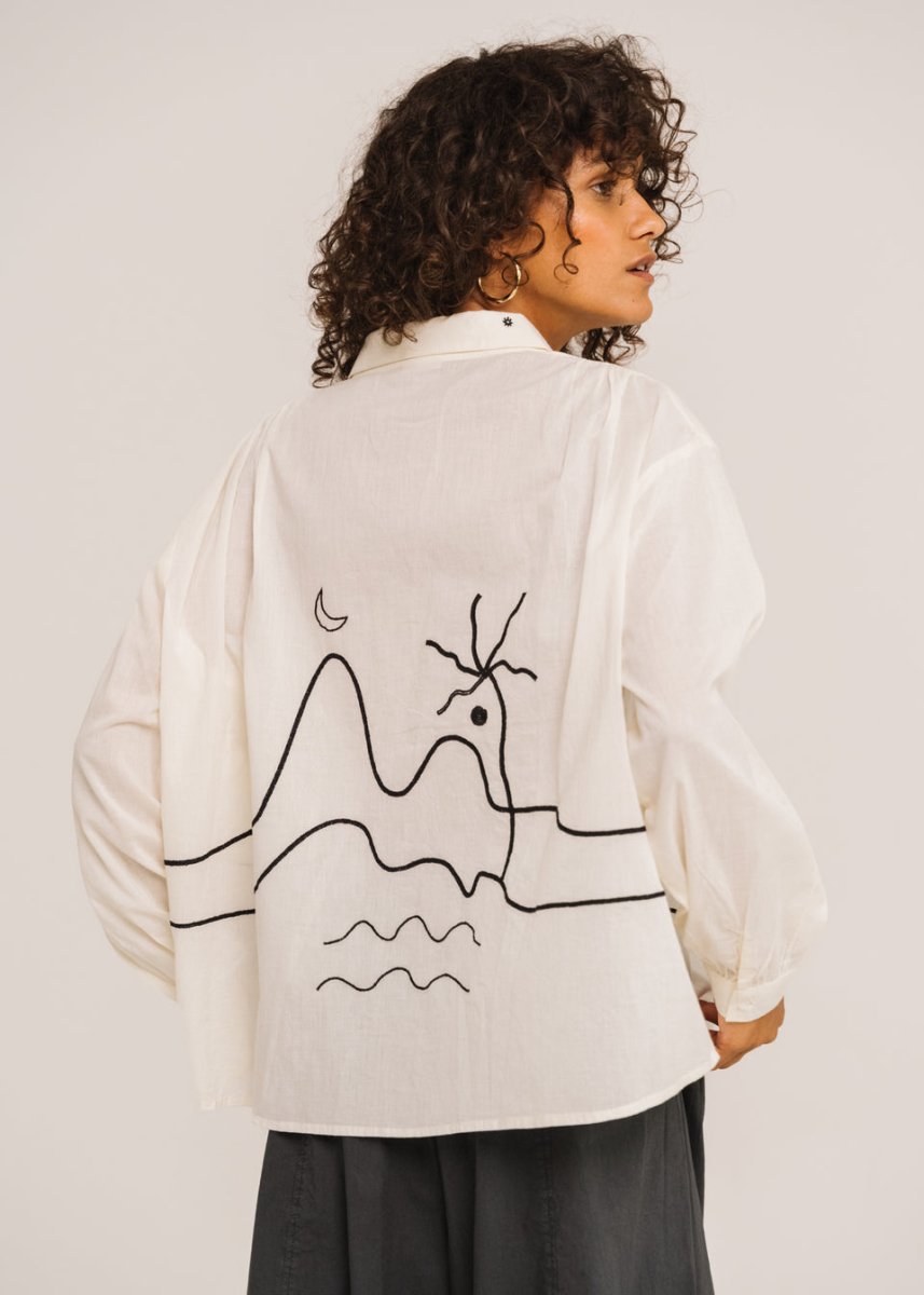 Ali Casa Shirt in Ecru from SACRECOEUR at Edito boutique