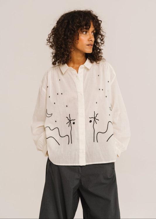 Ali Casa Shirt in Ecru from SACRECOEUR at Edito boutique