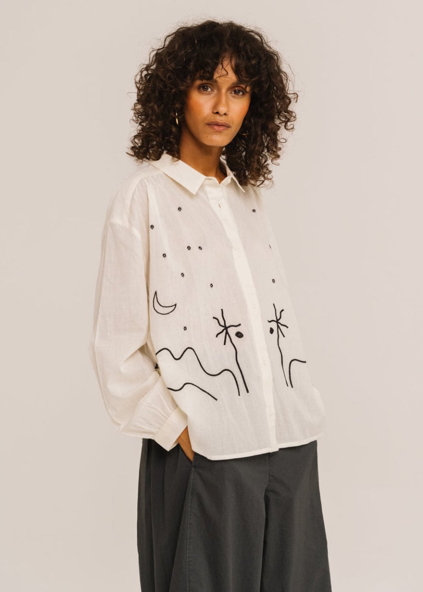 Ali Casa Shirt in Ecru from SACRECOEUR at Edito boutique