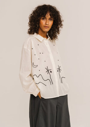 Ali Casa Shirt in Ecru from SACRECOEUR at Edito boutique