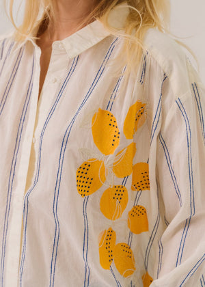 Ali Limone Shirt in Ecru from SACRECOEUR at Edito boutique