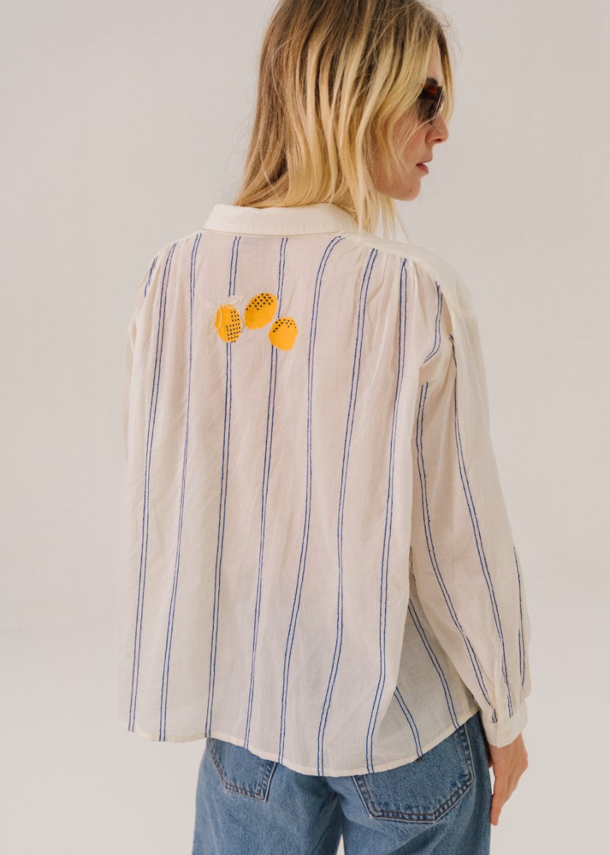 Ali Limone Shirt in Ecru from SACRECOEUR at Edito boutique