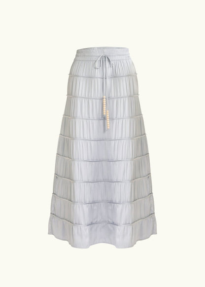 Alina Tiered Skirt in Dove from FLANNEL at Edito boutique