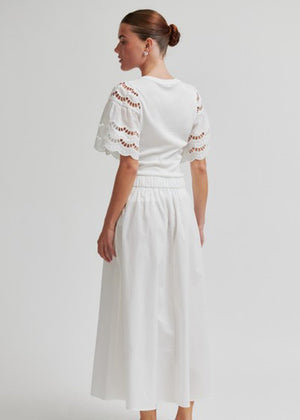 Alisa Skirt in White from SECOND FEMALE at Edito Boutique