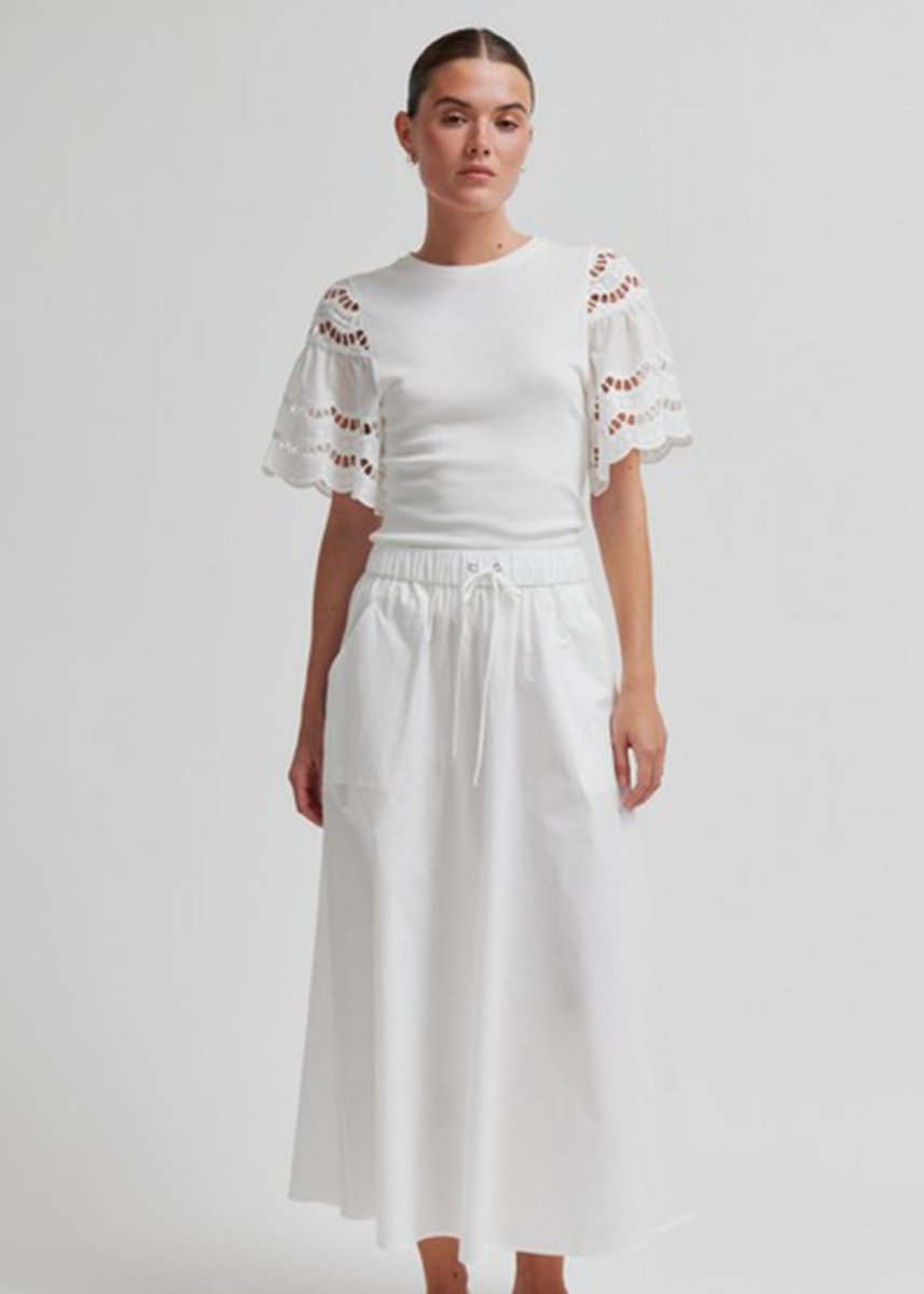 Alisa Skirt in White from SECOND FEMALE at Edito Boutique