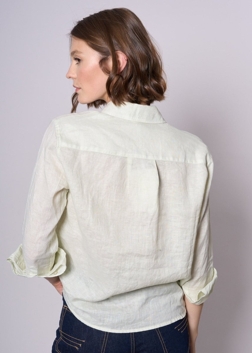 Allin Linen Shirt in White from CROSSLEY at Edito boutique