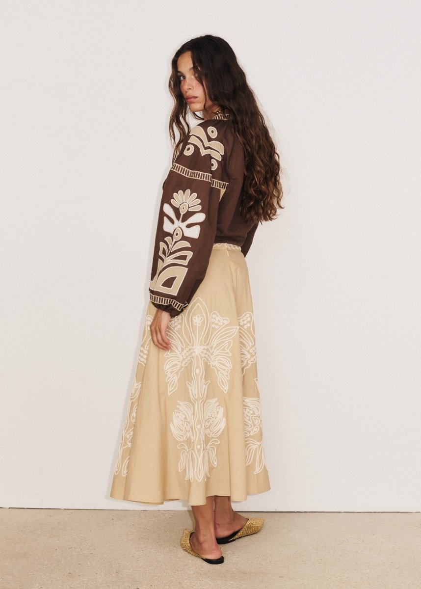Alma Skirt in Beige from STELLA FOREST at Edito boutique