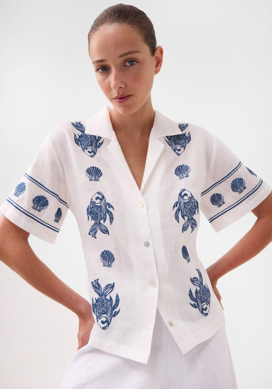 Alpheus Embroidered Shirt from MORRISON at Edito boutique