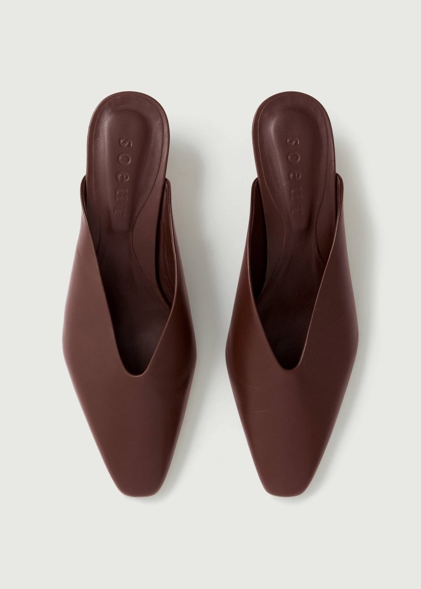 Amalie Mules in Brown from SOEUR at Edito boutique