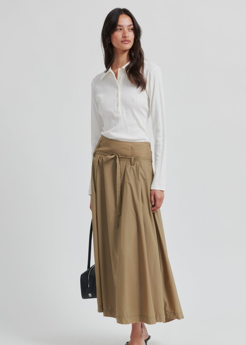 Amari Skirt in Oak from SECOND FEMALE at Edito Boutique