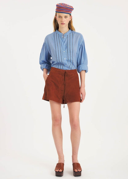 Angela Blouse in Blue from ANTIK BATIK at Edito boutique