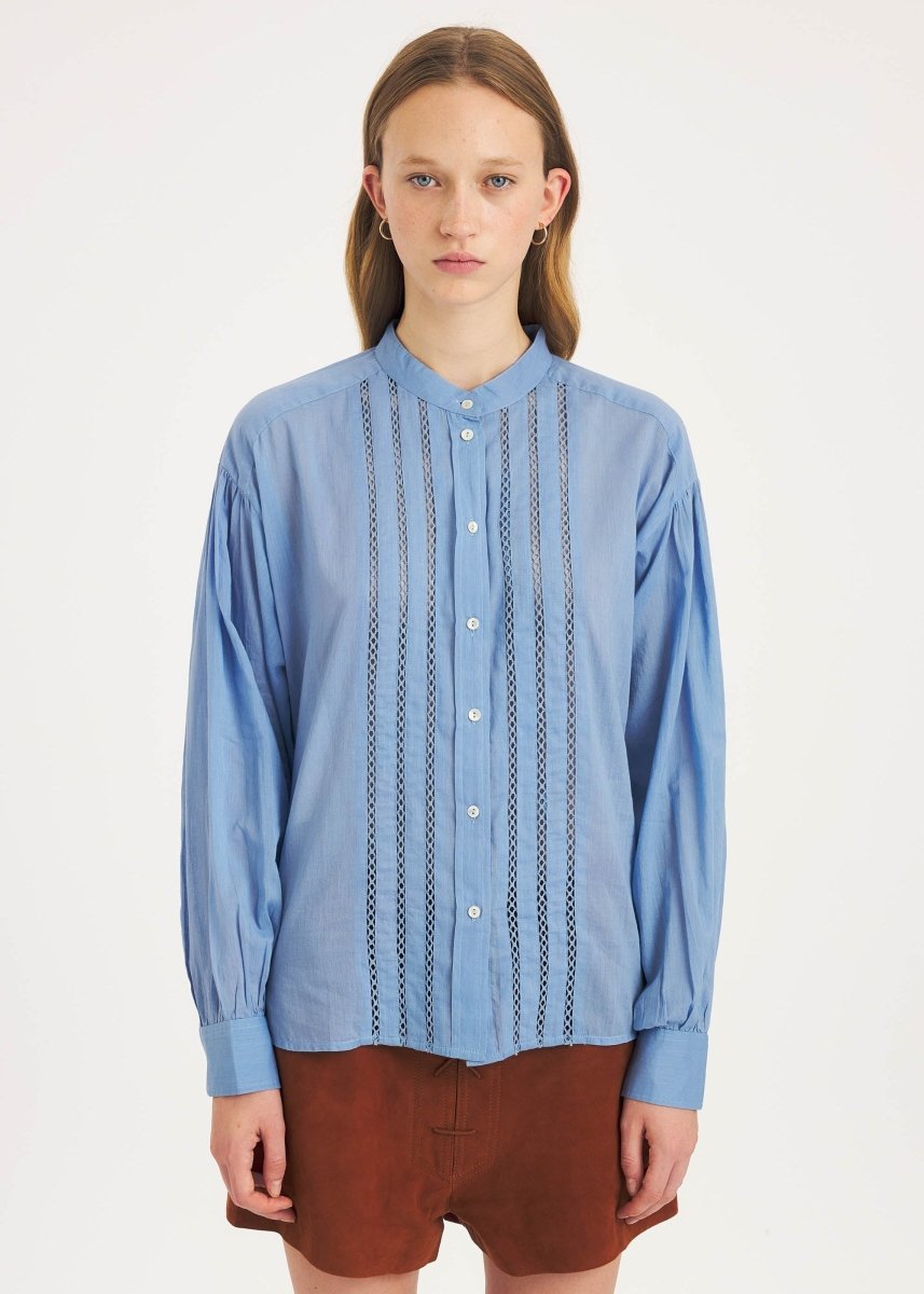 Angela Blouse in Blue from ANTIK BATIK at Edito boutique
