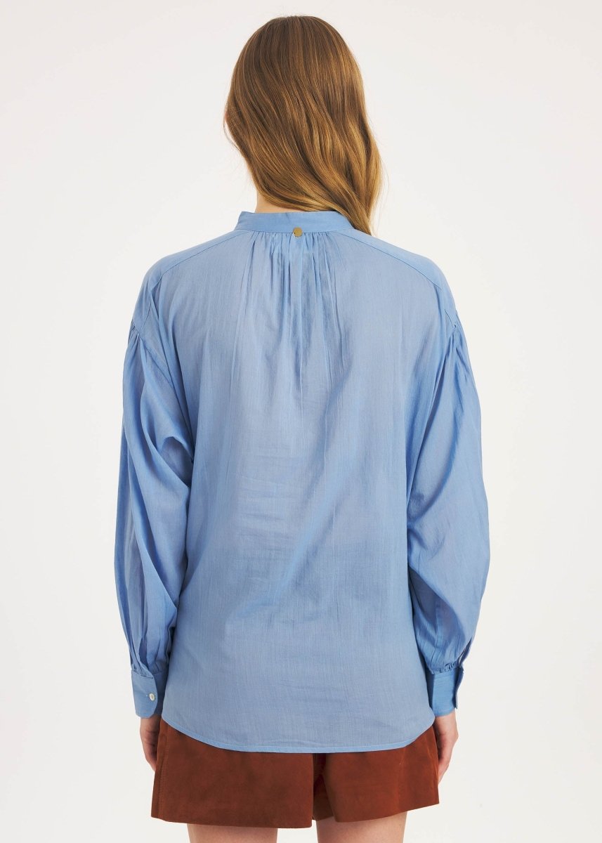 Angela Blouse in Blue from ANTIK BATIK at Edito boutique