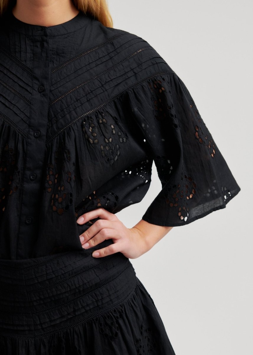 Angelina Blouse in Black from SECOND FEMALE at Edito Boutique