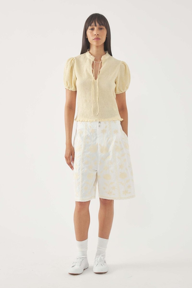 Angelo Smoked Blouse in Off WhiteANTIK BATIKEdito boutique