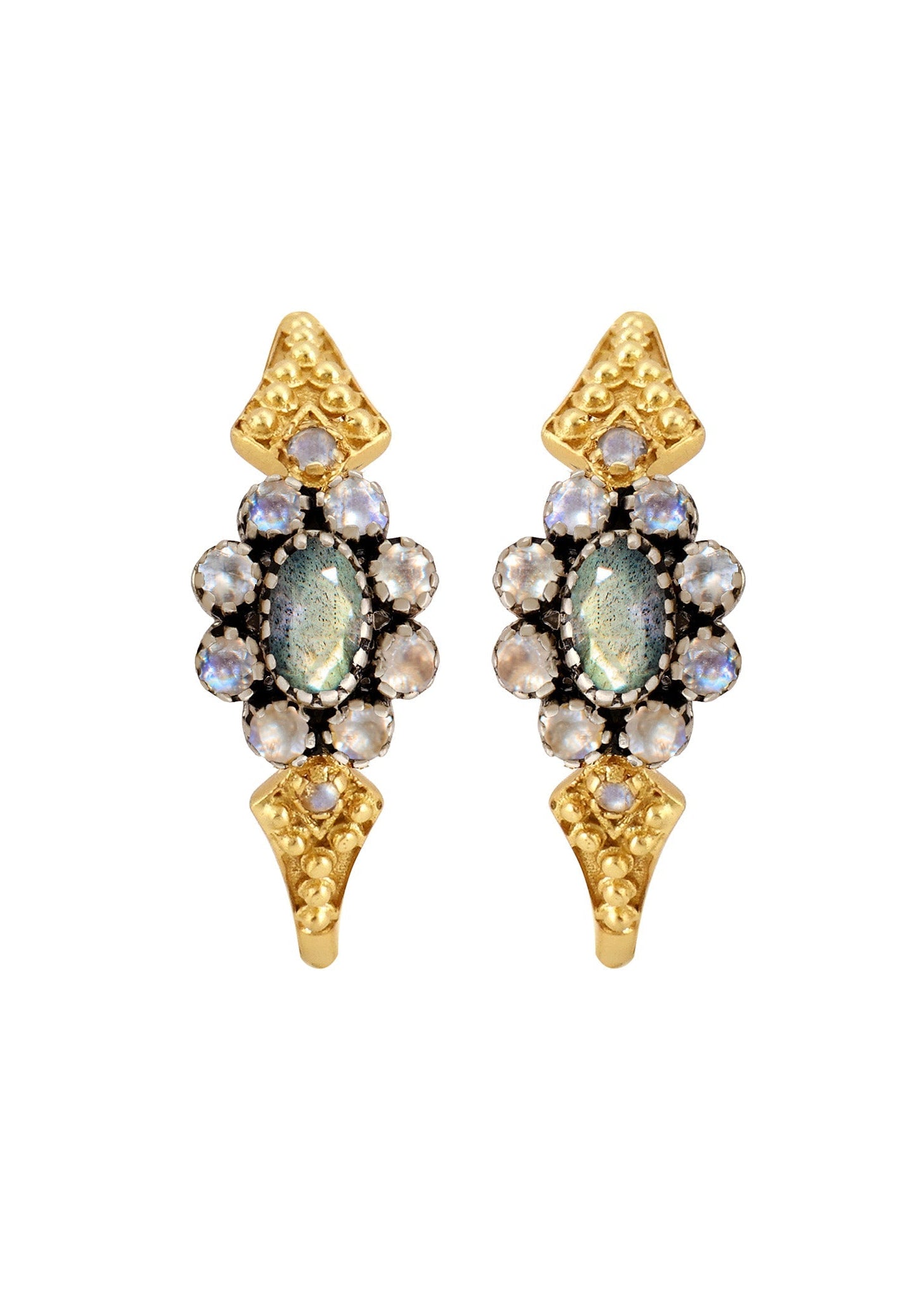 Anne Labradorite Earrings from Dorothée Sausset