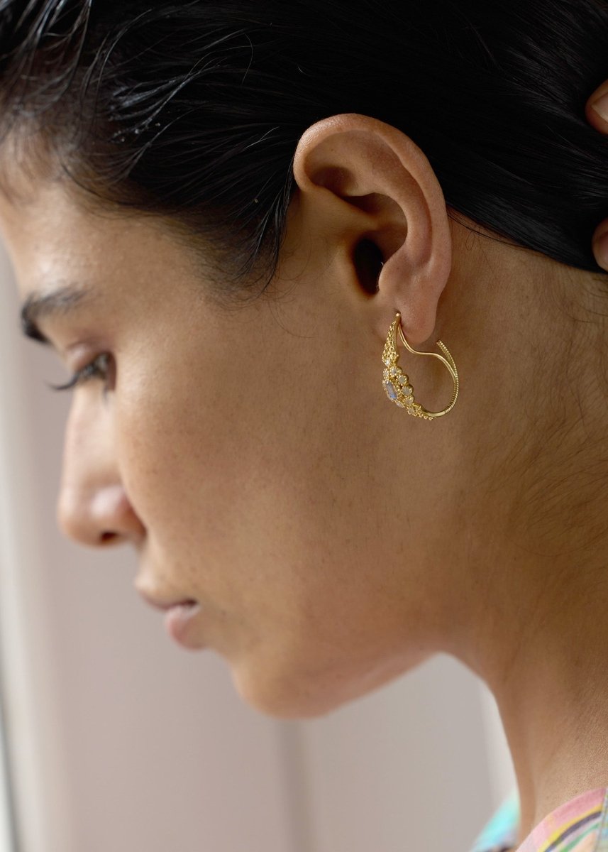 Anne Labradorite Earrings from DOROTHEE SAUSSET at Edito boutique