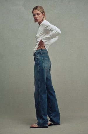 Annette Straight Leg Jean in Current from AMO at Edito Boutique