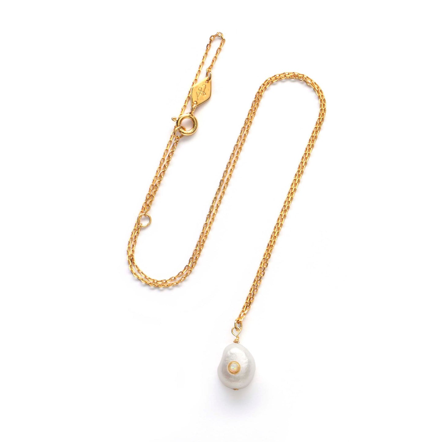 Anni Lu Baroque Pearl Necklace in Citrine