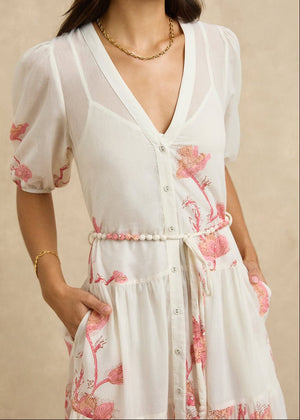 Anyeta Dress in Hibiscus Bloom Pink from HANNAH ARTWEAR at Edito boutique