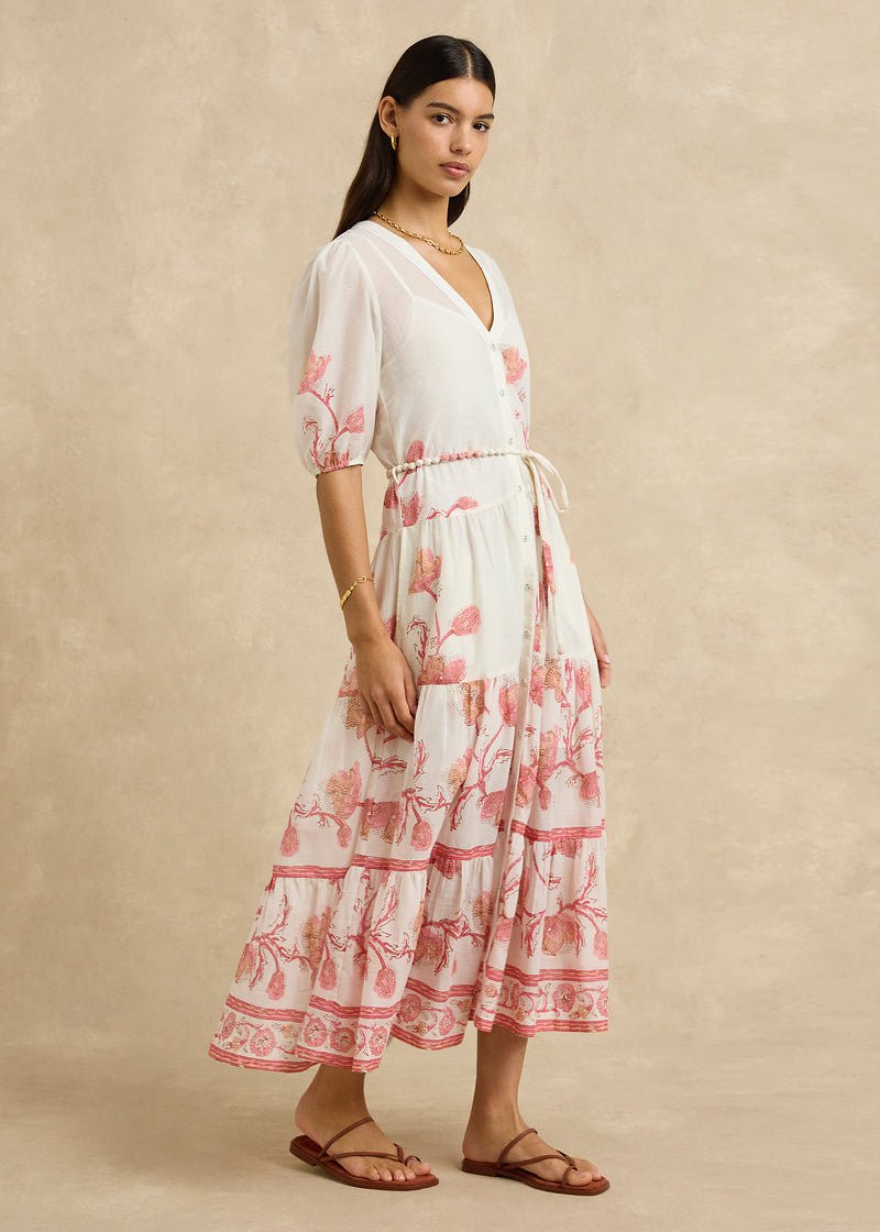 Anyeta Dress in Hibiscus Bloom Pink from HANNAH ARTWEAR at Edito boutique