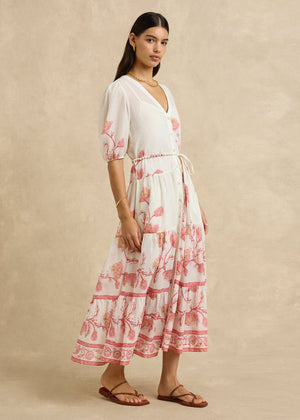 Anyeta Dress in Hibiscus Bloom Pink from HANNAH ARTWEAR at Edito boutique