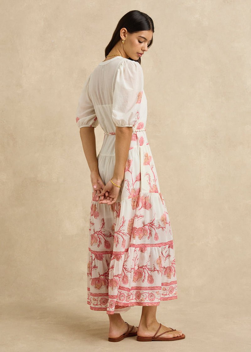 Anyeta Dress in Hibiscus Bloom Pink from HANNAH ARTWEAR at Edito boutique