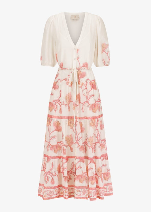 Anyeta Dress in Hibiscus Bloom Pink from HANNAH ARTWEAR at Edito boutique