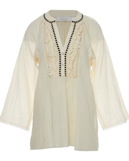 Apology Blouse in Off White from DEVOTION TWINS at Edito boutique