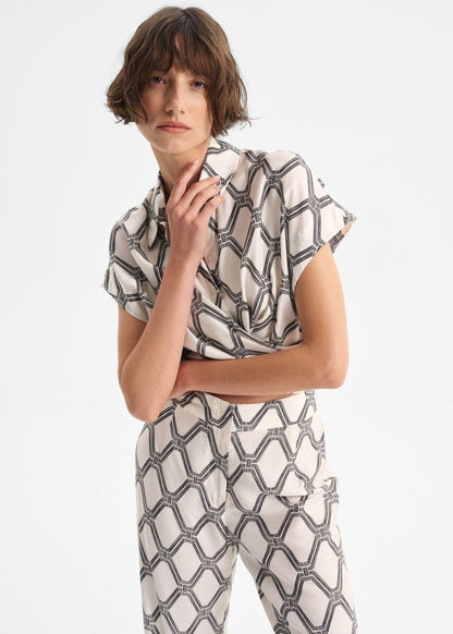 Arlo Wrap Shirt in Print from MORRISON at Edito boutique