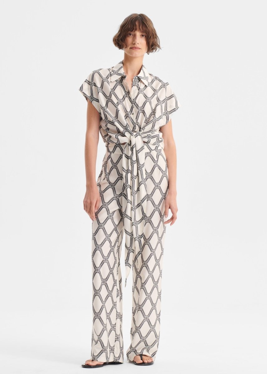 Arlo Wrap Shirt in Print from MORRISON at Edito boutique