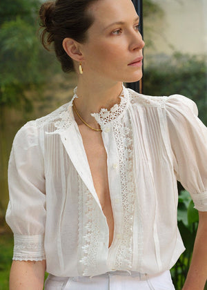 Arseneneo Blouse in White from VANESSA BRUNO at Edito boutique